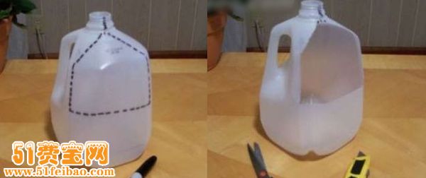 如何利用塑料水桶做油刷晾干支架
