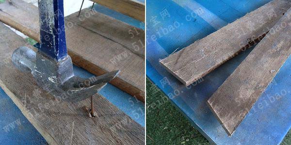 废木板回收改造diy花盆架子教程
