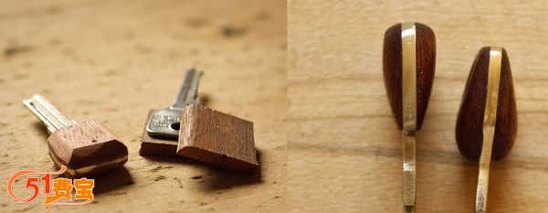51费宝网：用废木料手工制作高档木柄钥匙