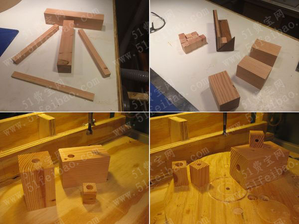 用废木头做的创意手工机器人挂件