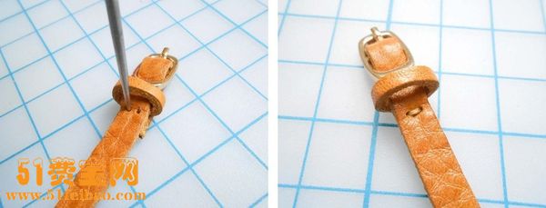如何利用旧皮带做饰物戒指