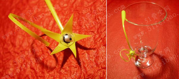 利用废吸管做小手工笔头装饰小花