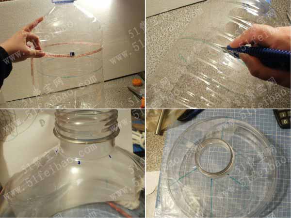 废弃油桶和塑料瓶DIY改造蒂凡尼台灯