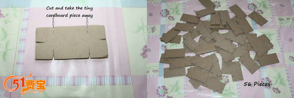 用废纸板自制拼图纸卡积木