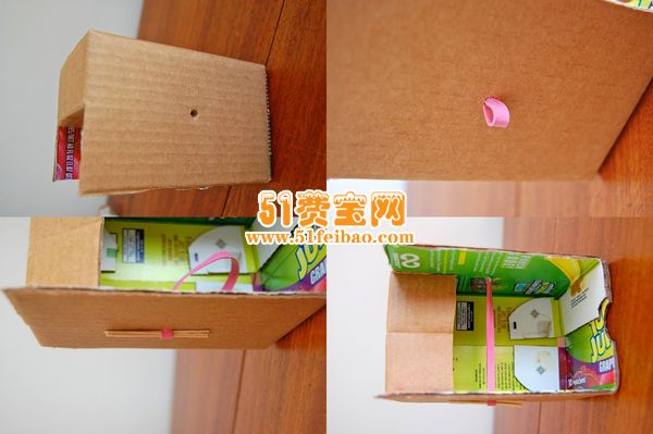 用废纸盒DIY儿童投掷器玩具