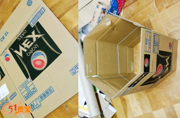 手工制作环保家具：废纸箱DIY家庭组合收纳柜