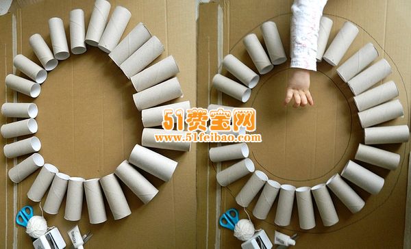 如何手工制作圣诞节糖果花圈教程