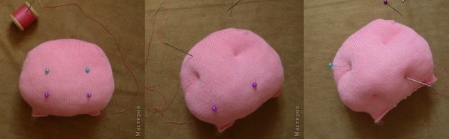 51费宝网：怎么用袜子做粉色小猪布偶