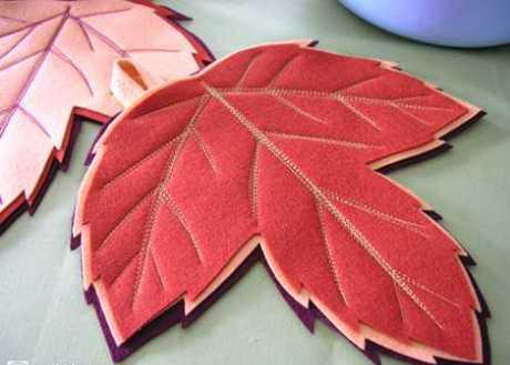 极其精美的手工DIY枫叶锅垫的做法