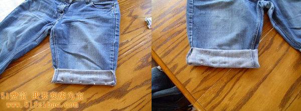 怎么利用旧牛仔裤改造流行短裤教程图解