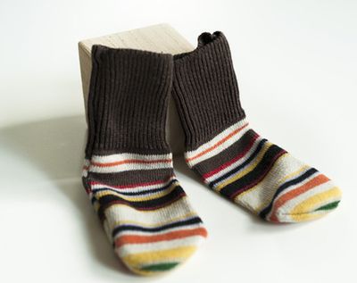 如何利用成年人毛袜做婴儿袜