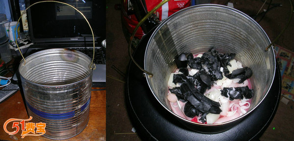 手工小制作：用废罐头改造的垃圾桶