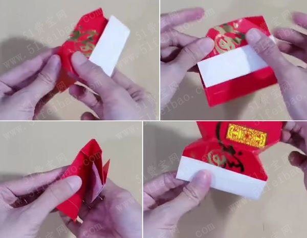 红包袋做可爱的贺年小狗狗摺纸做法
