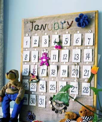 节省每年换新日历的浪费，巧用旧布头DIY的环保挂历