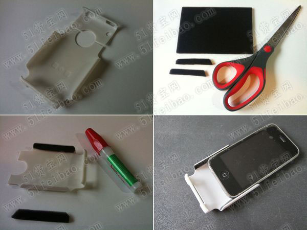 妙用iphone原装包装盒手工制作苹果手机支架