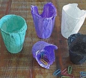 怎么用废塑料袋做收纳小器皿
