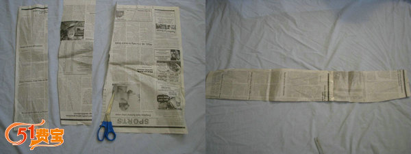 用旧报纸制作表演用小洋装