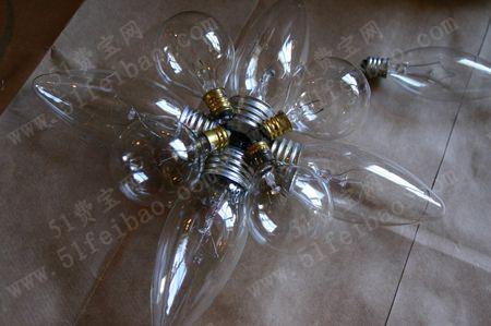 利用废灯泡做晶莹剔透的玻璃球家居摆件工艺品