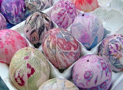 复活节彩蛋的做法，利用旧领带做另类彩染鸡蛋