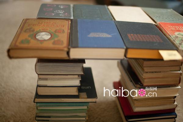 旧书利用小创意，用废旧书籍缔造环保“书香”家具