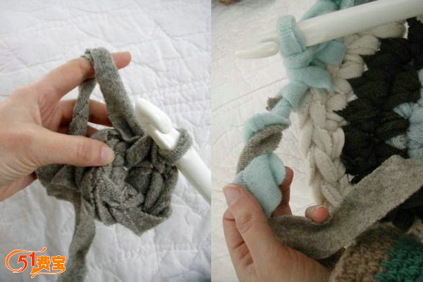 旧衣服编织宠物床