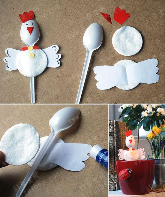 塑料瓶公鸡制作方法图片