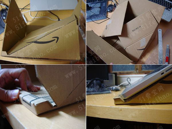 如何利用包装纸箱制作笔记本电脑支架