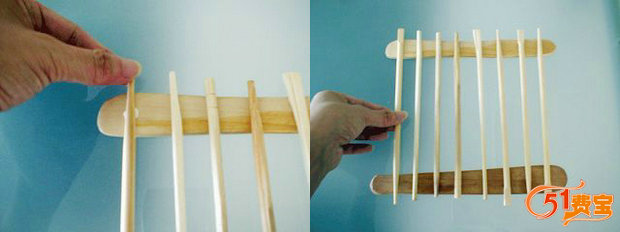 如何用一次性筷子做锅垫