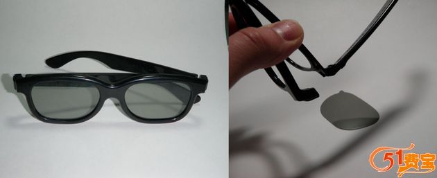 用老花眼镜和近视眼镜改造3D电影眼镜