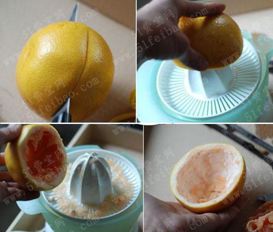 如何利用橙皮和橘皮做小鸟喂食器皿