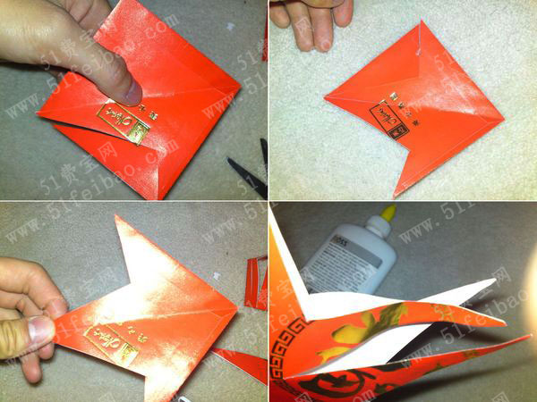 如何利用旧红包制作2015年新年春节红火挂饰