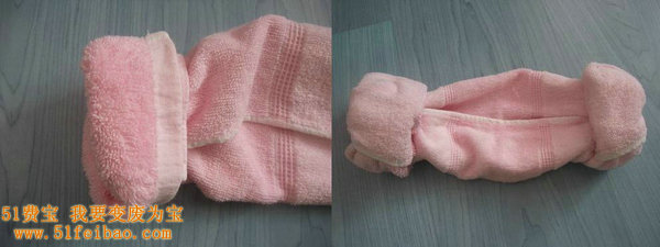 闲置毛巾DIY韩风羊角宝宝小帽子的做法
