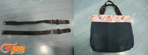 DIY改造旧牛仔裤做女式包包