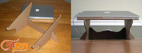 利用废纸箱DIY高效笔记本散热架
