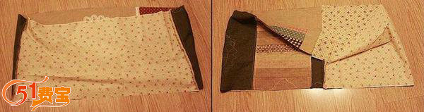 布艺手工制作教程：碎布头拼布DIY的漂亮束口收纳袋