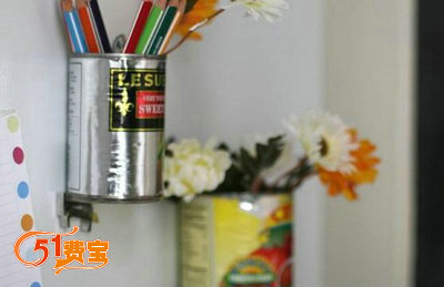 DIY磁吸收纳罐，最轻松的利用废铁罐的方法