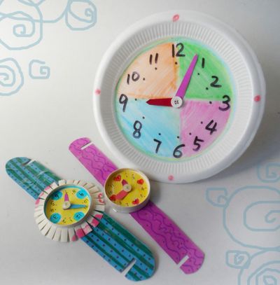 用废品做可以转动指针的手表与时钟