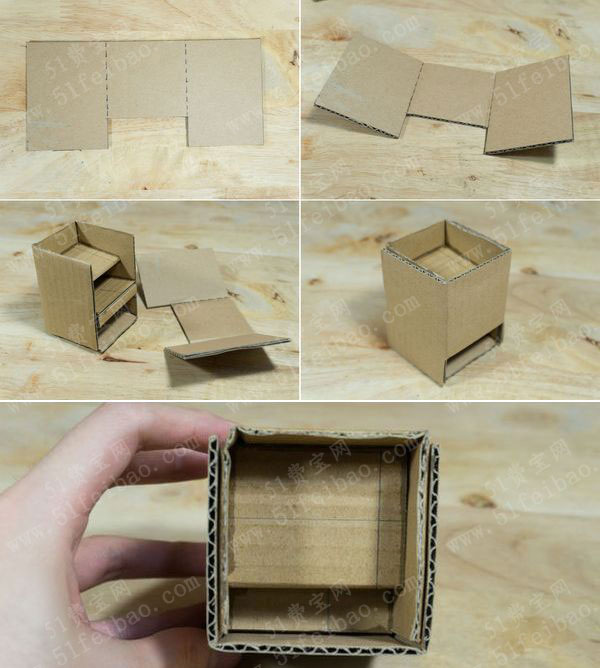 如何做紧凑精致的蓄电池收纳盒 - 废物利用手工diy小制作 - 51费宝网