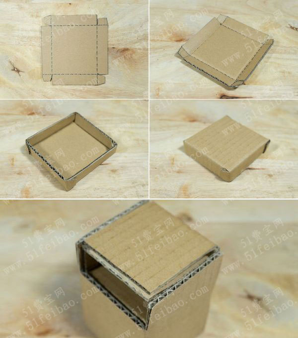 如何做紧凑精致的蓄电池收纳盒 - 废物利用手工diy小制作 - 51费宝网