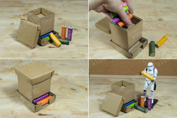 小学劳技电池盒制作图片