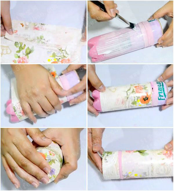 使用废塑料瓶diy好看开学笔袋教程