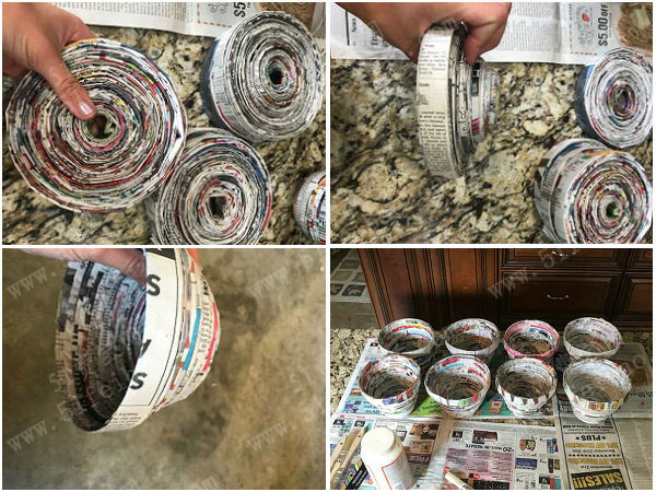 环保报纸花盆的diy简单办法 废物利用手工diy小制作 51费宝网