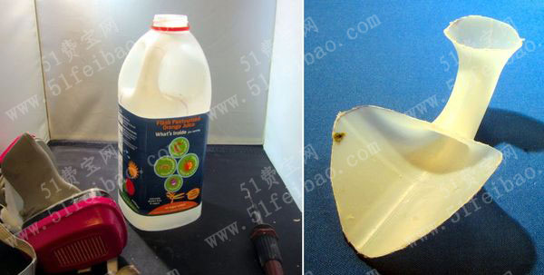 酸奶瓶罐废旧改造成耐用结实的拖把挂钩