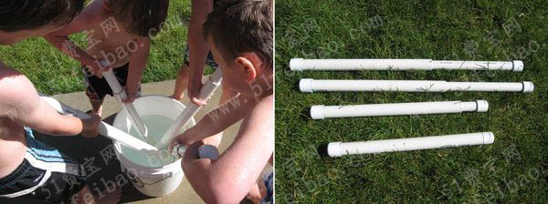 PVC水管自制玩具水枪教程，diy高压水枪