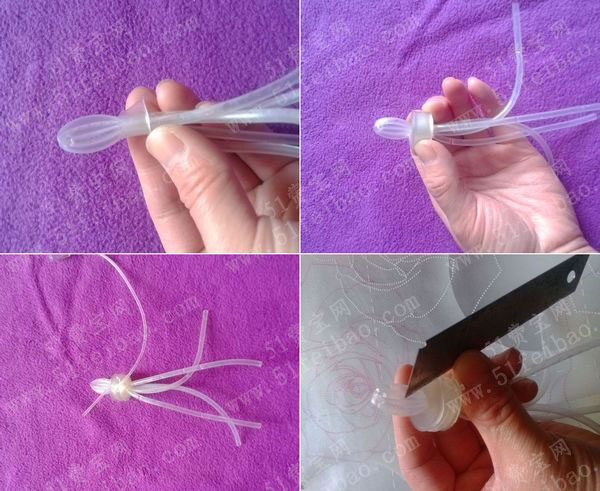 童年回忆中的用输液管编简单的包包挂件