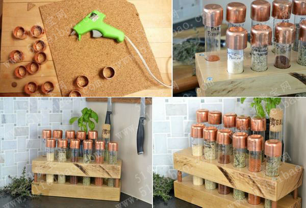 学做木工生活用品之diy试管调味架