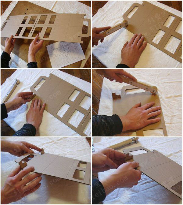 硬纸板提篮工具箱diy做法详解(含图纸)