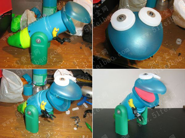 回收塑料废品制作diy霸王龙玩具