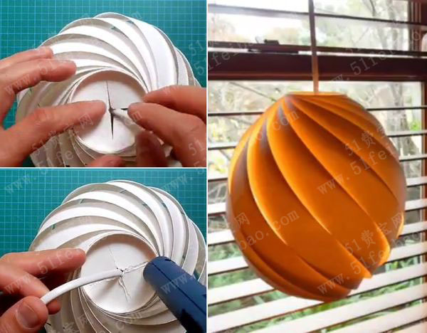 利用纸杯创作唯美效果吊灯