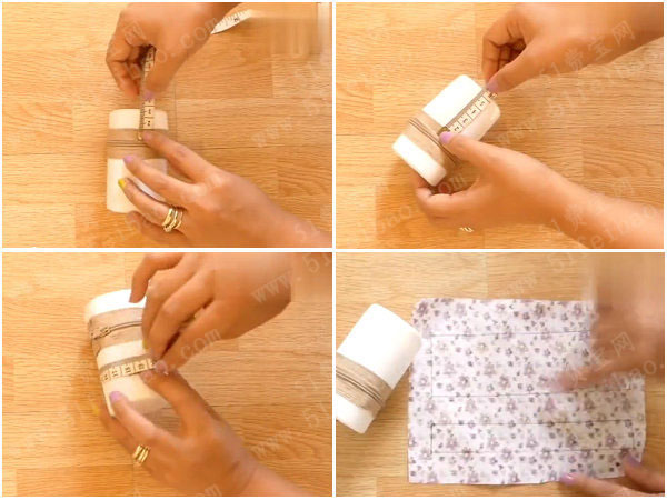 酸奶杯自制漂亮新款硬币钱包 - 废物利用手工diy小制作 - 51费宝网